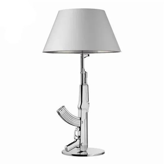 DecorBites™ Gun Floor Lamp Electroplated Metal Table Desk Light