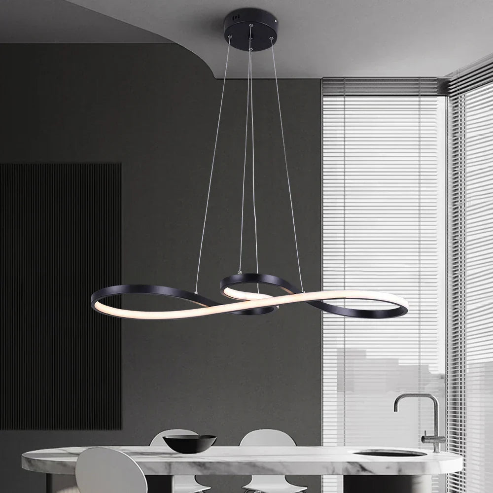 DecorBites™ Acrylic LED Chandelier Pendant Light Minimalist Ceiling Lamp for Modern Decor