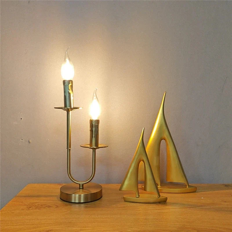 Lampadaire industriel rétro DecorBites™ avec bougie pour salon, chambre à coucher et bureau