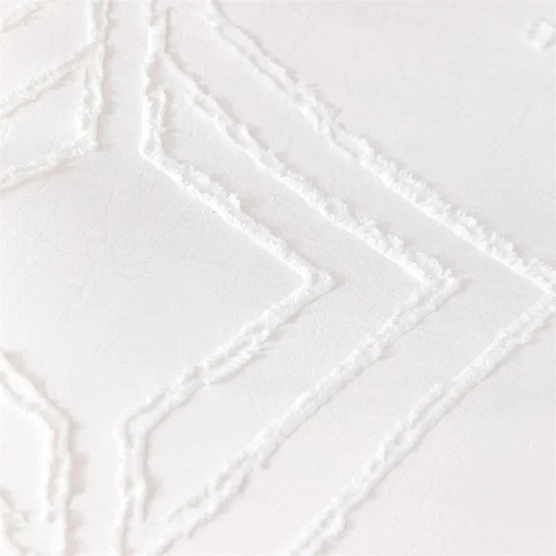 DecorBites™ طقم غطاء لحاف أزهار مقطوعة هندسية بحجم كينج من مفروشات عالية الجودة