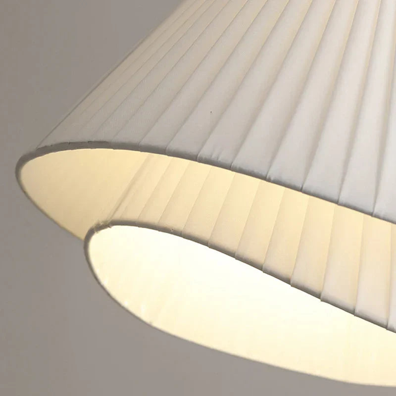 DecorBites™ Cream Fabric LED Pendant Chandelier for Nordic Minimalist Home Decor