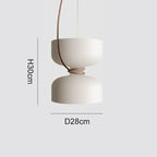 Danish Art Wrought Iron Pendant Light in Black or White