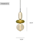 Italian Candy Glass Pendant Light in Black or White