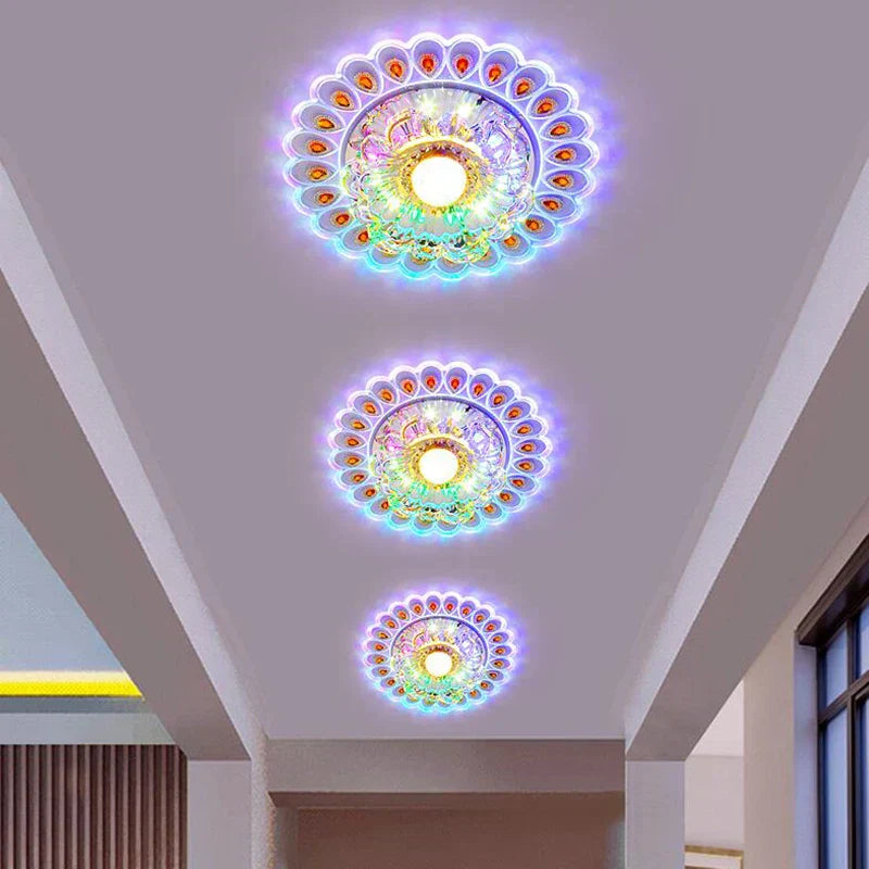 DecorBites™ Crystal Glass LED Ceiling Spot Light for Home Decor