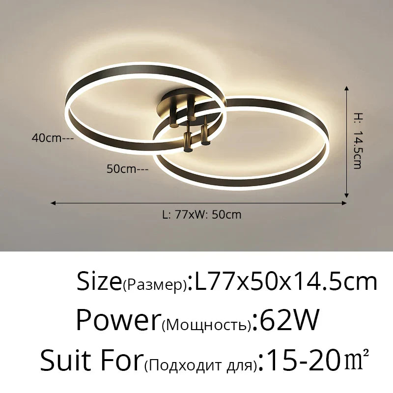 Lustres en acrylique LED DecorBites™ avec éclairage vers le haut/vers le bas pour salon, chambre et décoration intérieure