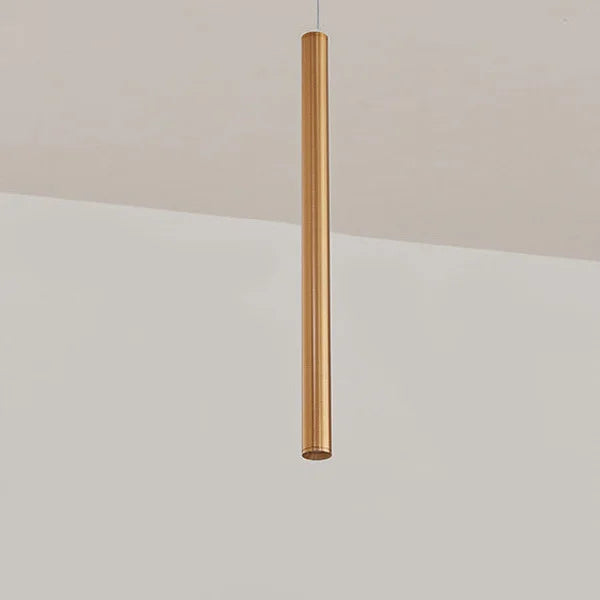 Slim Tube Aluminum Pendant Light in Brushed Nickel