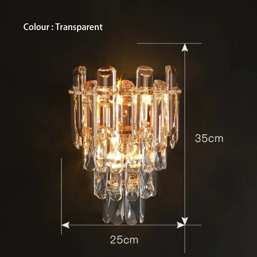 DecorBites™ Gray Glass Wall Lamp - Modern Living Room Decor Sconce Light