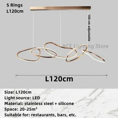 DecorBites™ ثريا سقف دائرية ذهبية بإضاءة LED: فخامة عصرية للمقهى، الفندق، غرفة النوم والمطعم