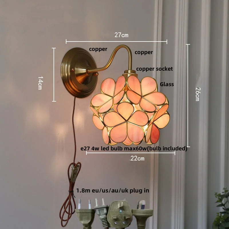 DecorBites™ Clear Glass LED Wall Sconce Nordic Modern Brass Light Fixture Applique Murale