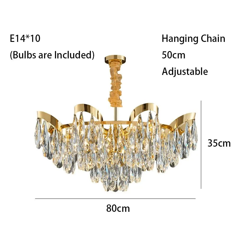 DecorBites™ LED Sunflower Crystal Ceiling Chandelier for Home Decor and Lighting Fixture