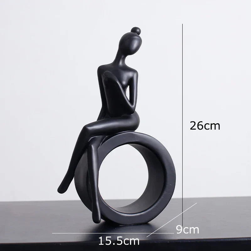 DecorBites™ Abstract Resin Sculpture Modern Desk Decoration Minimalist Figures Ornaments