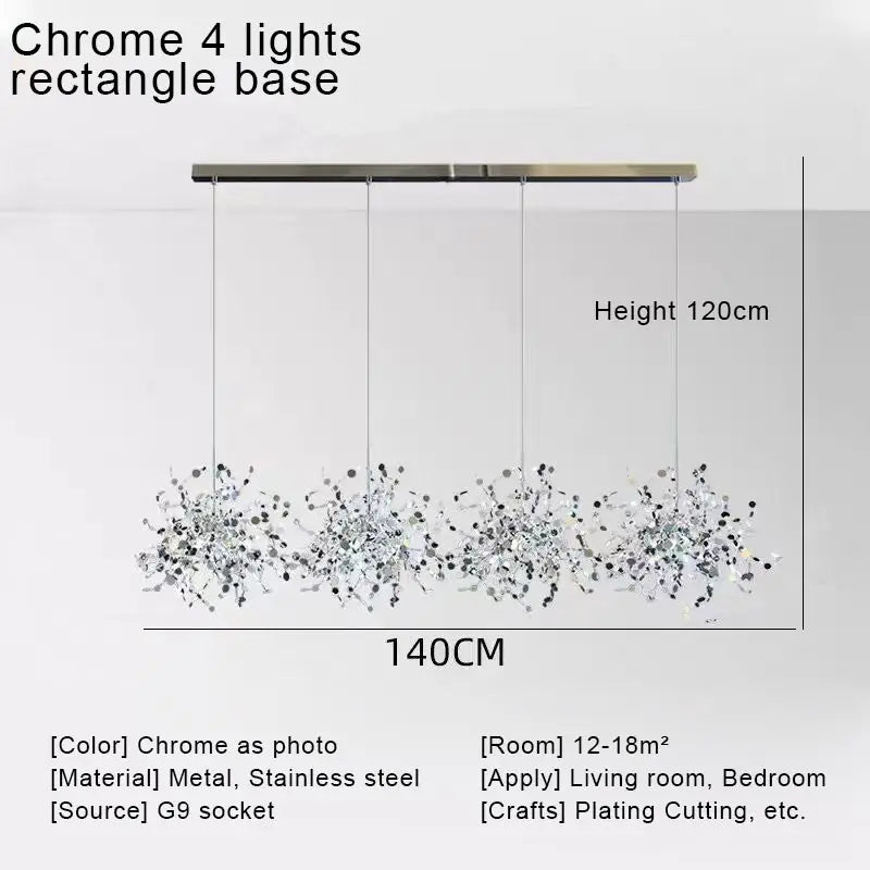 مصباح السقف المعلق الذهبي بتقنية LED من DecorBites™ لديكور المنزل والمعيشة العصرية