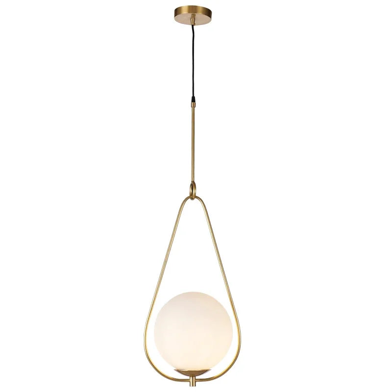 DecorBites™ Glass Ball Pendant Light Fixture Iron Luminaire Chandelier