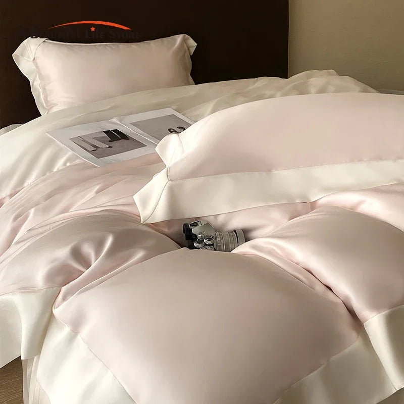 DecorBites™ Eucalyptus Fiber Bedding Set, Summer Coolness, Silky Quilt, Duvet Cover, Sheet Set
