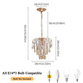 DecorBites™ Crystal Led Pendant Light Modern Chandelier Ceiling Lamp for Living Room