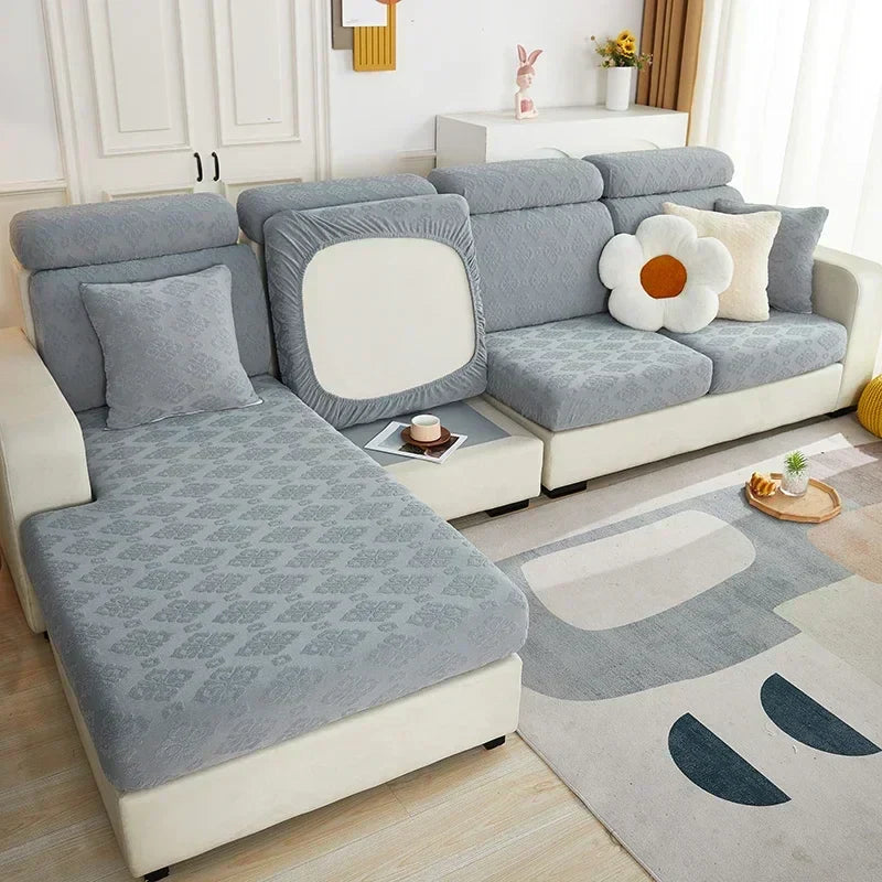 DecorBites™ Jacquard Sofa Seat Cover | Stretchable & Washable Furniture Protector