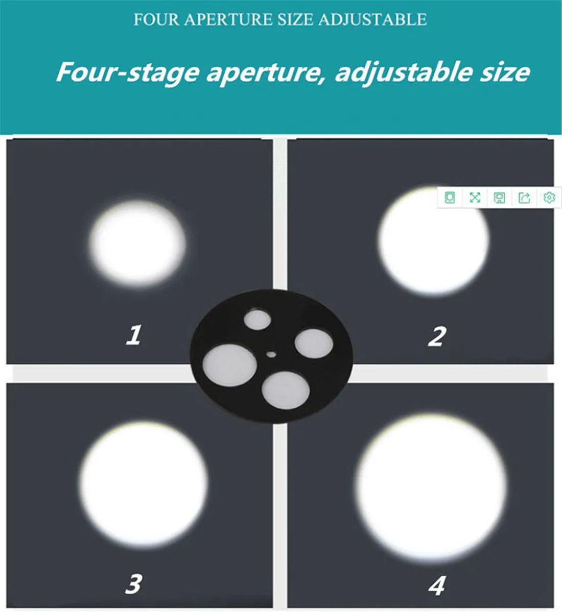 جهاز عرض شعار LED من DecorBites™‎ مع تكبير يدوي وتركيز - من 5 وات إلى 30 وات