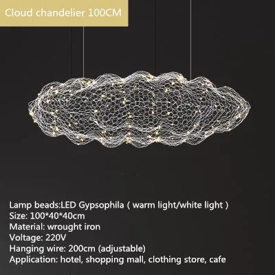 DecorBites™ Cloud Light: Nordic Designer Pendant Lamp for Bedroom, Hotel, Restaurant, Bar