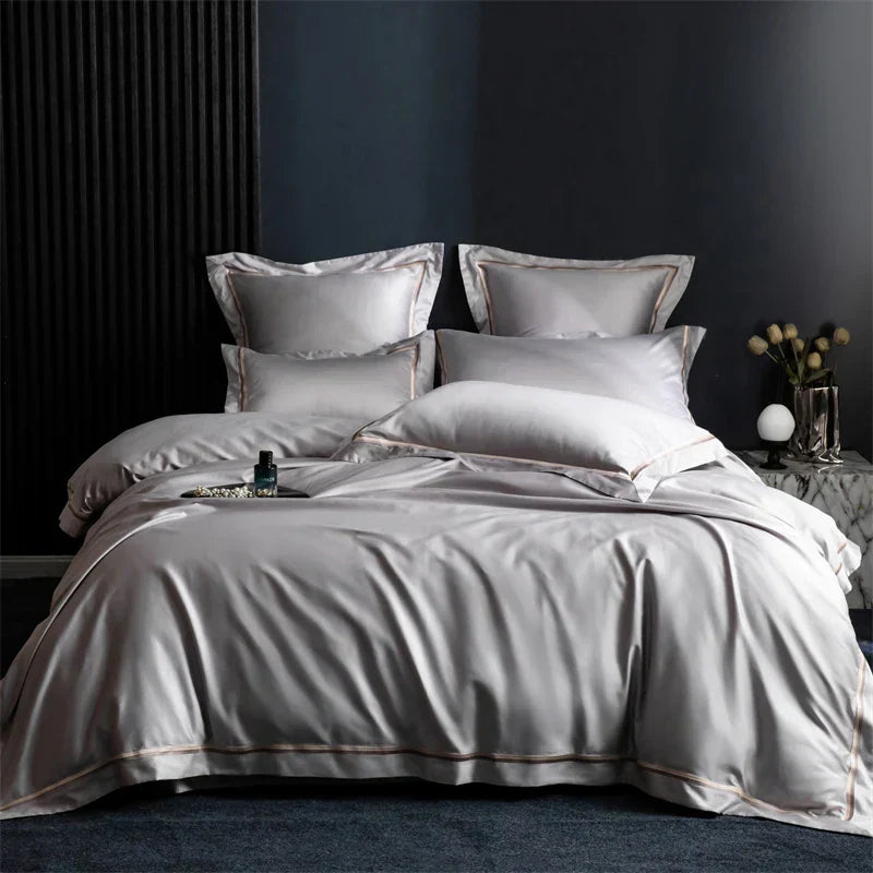 DecorBites™ 1000TC Egyptian Cotton Hotel Style Embroidery Bedding Set