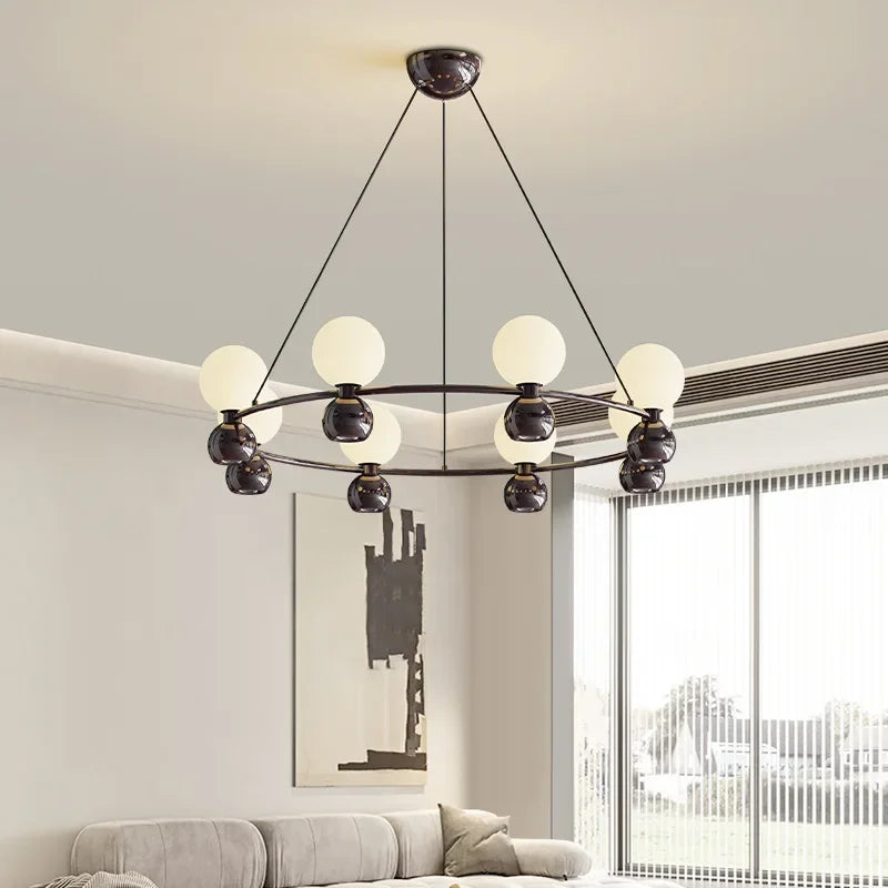 DecorBites™ Cream Nordic Pendant Chandelier for Living Room, Bedroom, and Dining Room
