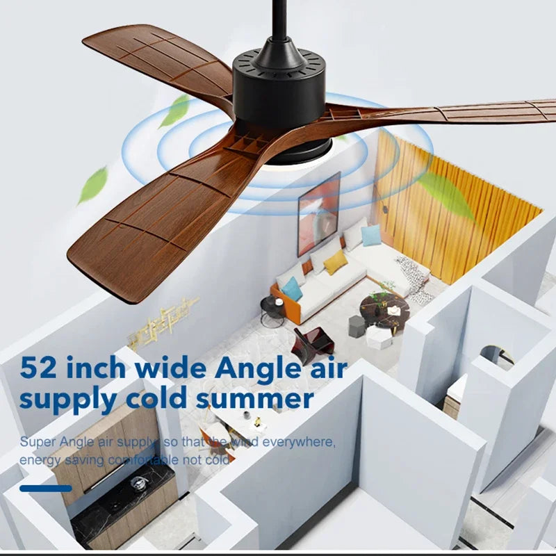 DecorBites™ 3 Blade DC Ceiling Fan with LED Light & Remote Control