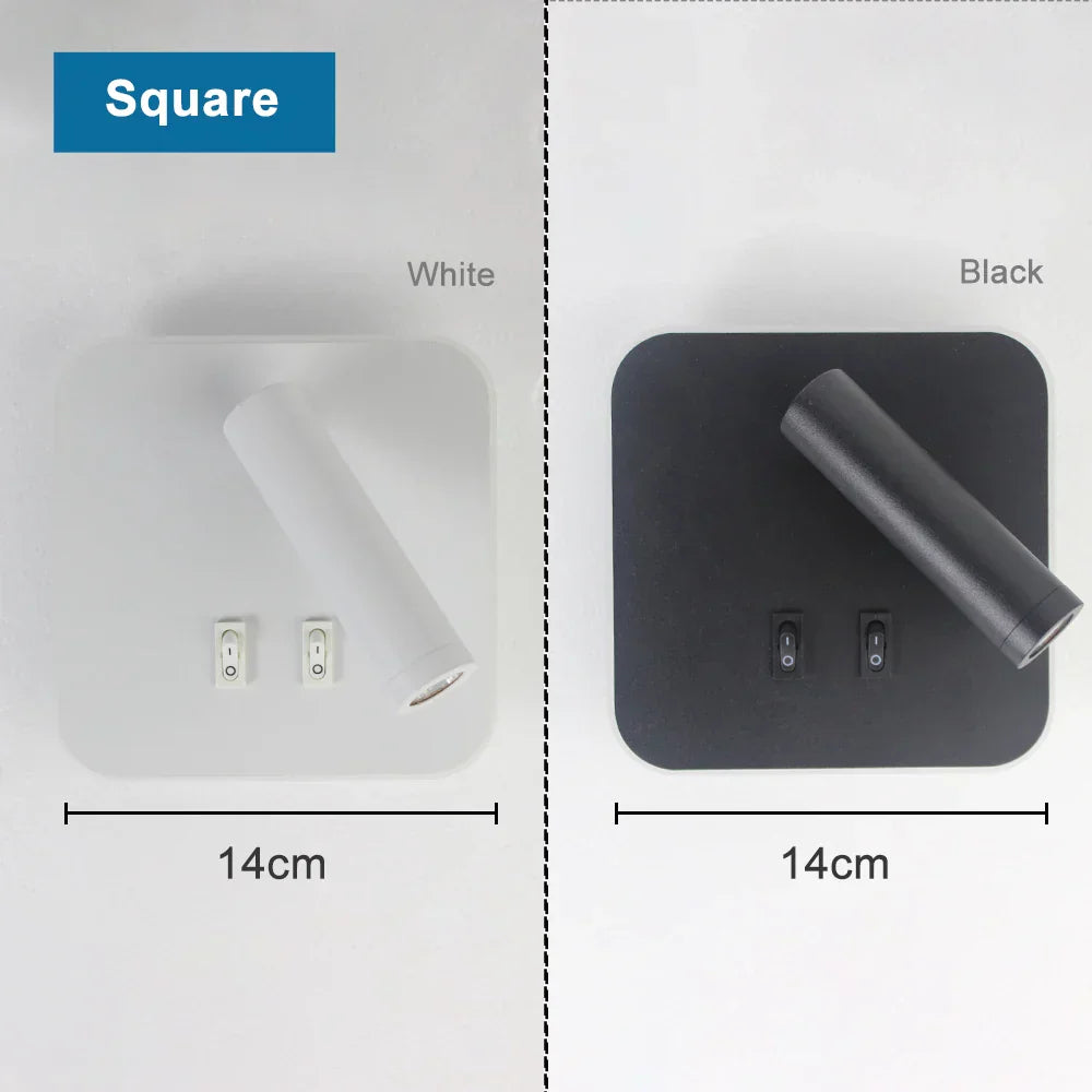 DecorBites™ Adjustable Wall Lamp for Bedroom, Study, or Reading - 350° Rotation, Switch Included