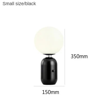 DecorBites™ Glass Ball LED Desk Lamp: Modern Nordic Lighting for Bedroom, Living Room & More.