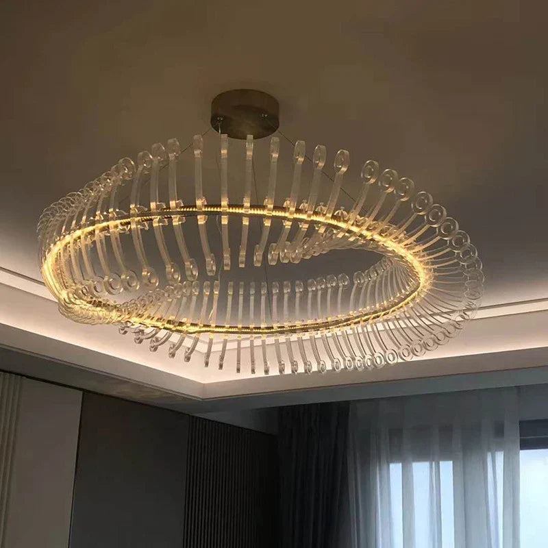 ثريا سقف دائرية ذهبية من DecorBites™ لغرفة النوم وغرفة الطعام والمعرض الفني، تركيبات إضاءة LED داخلية