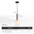 Nordic Marble Pendant Light With Polished Copper Accent