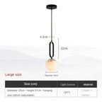 Nordic Marble Pendant Light With Polished Copper Accent