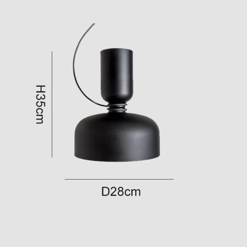 Danish Art Wrought Iron Pendant Light in Black or White