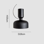 Danish Art Wrought Iron Pendant Light in Black or White