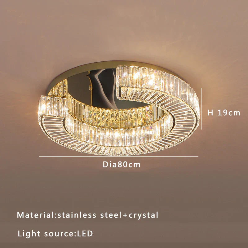 DecorBites™ Crystal Ceiling Lamp: Luxury Décor for Living Room & Bedroom