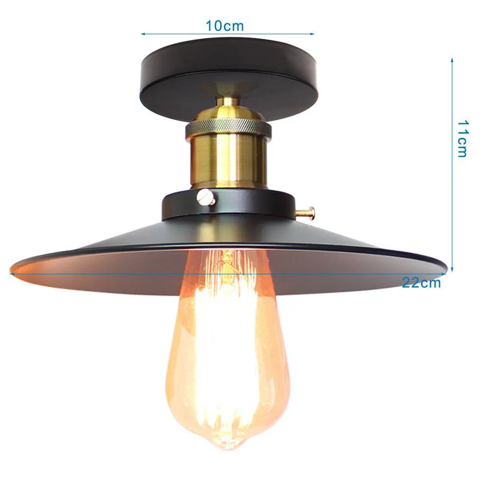 DecorBites™ Industrial Flush Mount Light for Home Decor in Bedroom, Kitchen, Living Room