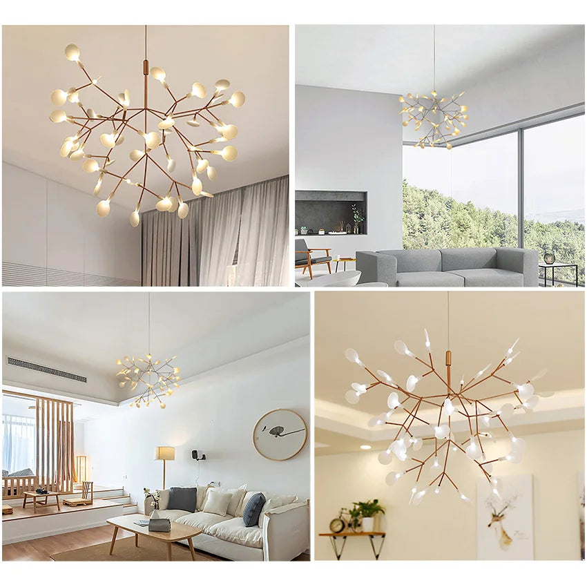 DecorBites™ Luxe Chandelier: ثريا إسكندنافية عصرية لغرفة المعيشة وتناول الطعام