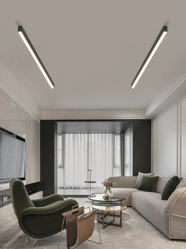 مصباح سقف LED خطي DecorBites™ لغرفة المعيشة وغرفة النوم والممر والشرفة وغرفة الطعام - ثريا عصرية بسيطة