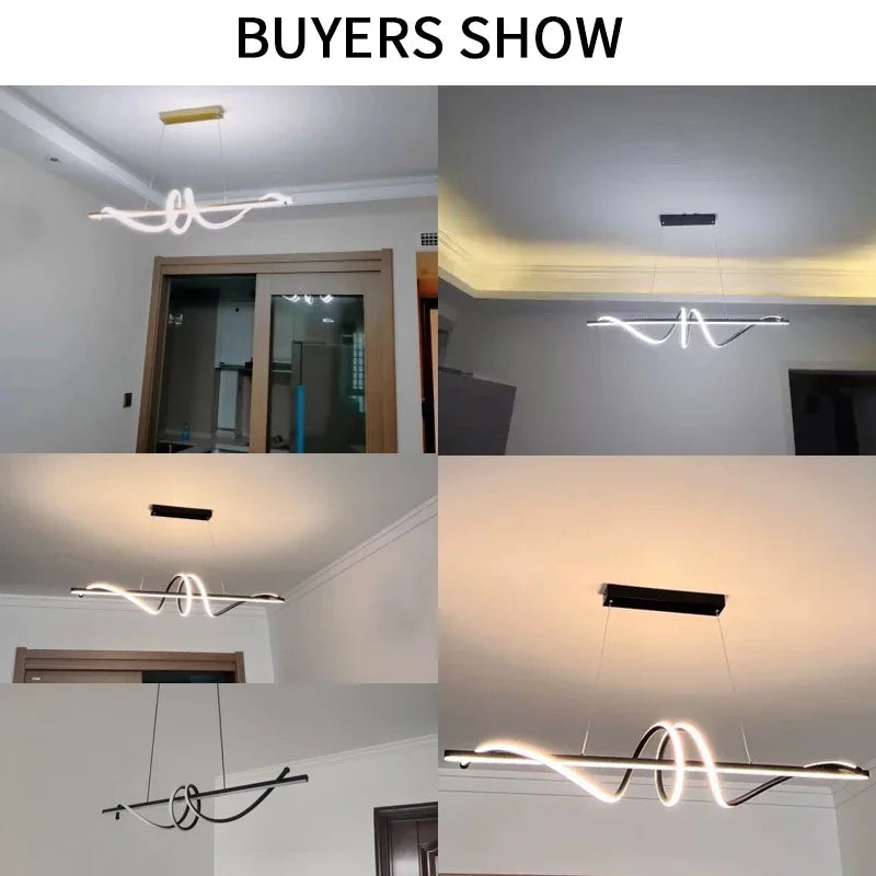 ثريا إضاءة معلقة DecorBites™ Kitchen Island LED لمنطقة تناول الطعام