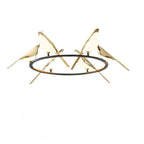 Modern Magpie Bird Pendant Light in Iron Finish
