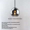 Modern Glass Ball Chandelier Lights for Dining Room Bar Kitchen Hanging Lamps Living Smoky Gray Glass Lampara Lustres Led Lights