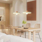 French Cream Flying Saucer Metal Pendant Light