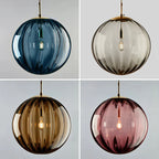 Nordic Glass Globe Pendant Light With Iron Finish