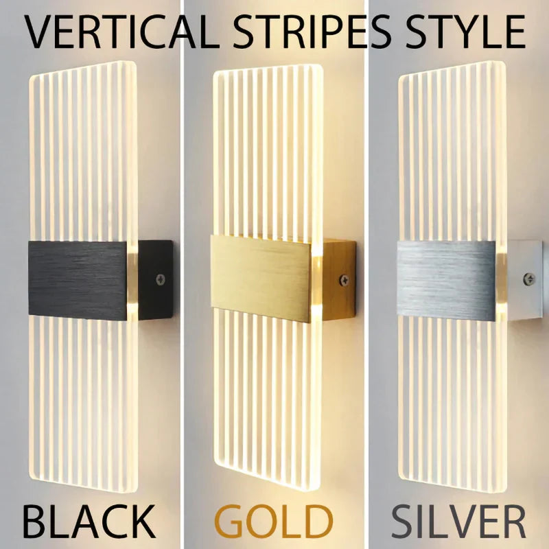 DecorBites™ Acrylic Touch Sensor LED Wall Lamp, Modern Sconces, 6W Indoor Lighting for Home Decor