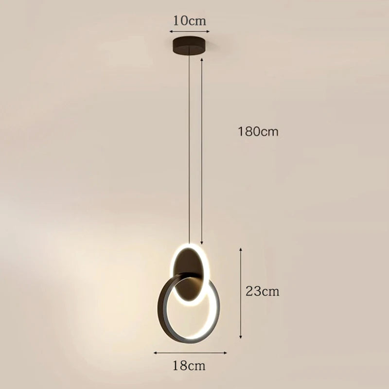 Modern Alloy LED Bedside Pendant Light