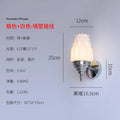 DecorBites™ Cream Glass LED Wall Lamp Iron Art Chrome/Gold Living Room Bedroom Background
