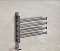 DecorBites™ Gray Aluminum Swivel Towel Hanger: Wall Mounted Folding Bathroom Towel Bar