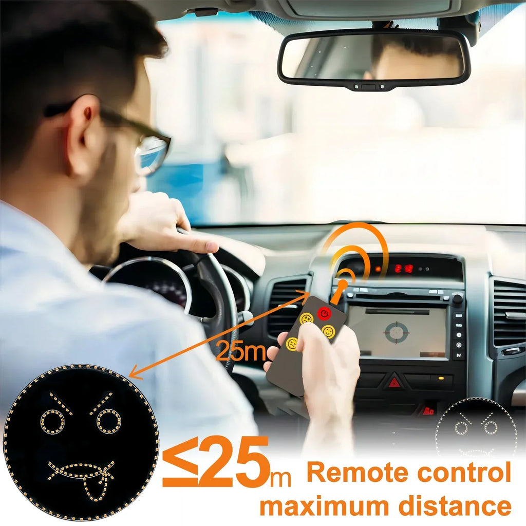 DecorBites™ Funny Emoticon LED Sign Light with Remote Control for Car Back Window