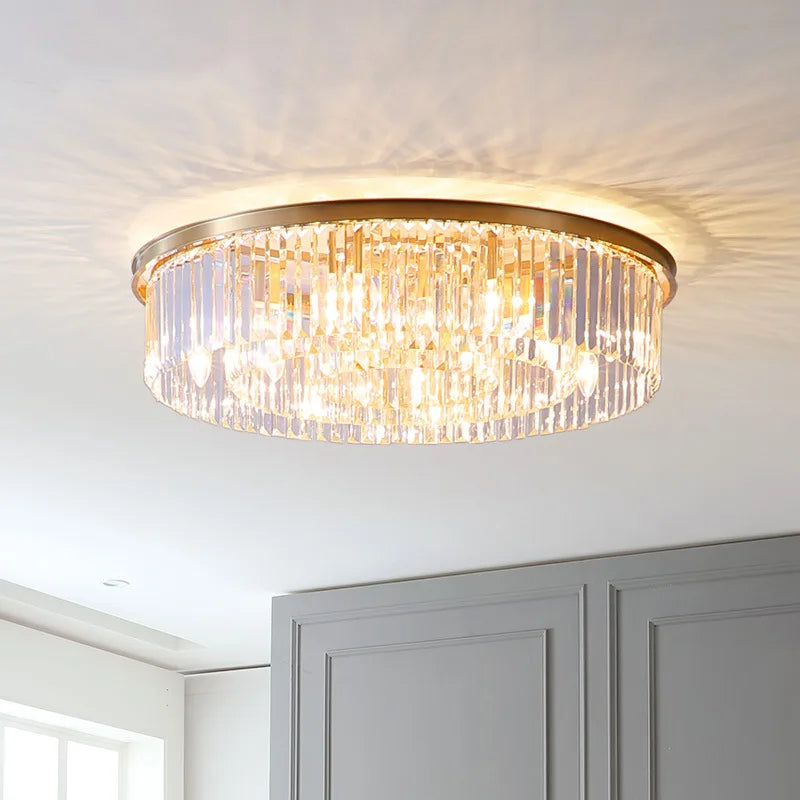 DecorBites™ Dual Purpose Crystal Chandelier Ceiling Lamp for Bedroom Living Room