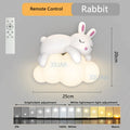 DecorBites™ Cloud Bunny Lamp: Kids' Room White Wall Light, Bedside Night Lamp