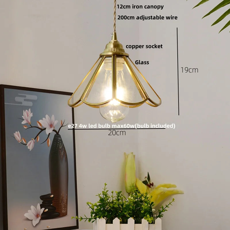 DecorBites™ Blue Glass LED Pendant Lamp - Nordic Modern Hanging Light