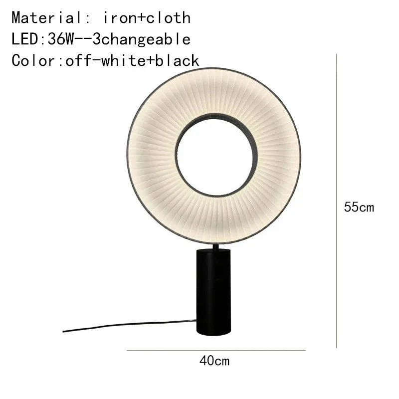 DecorBites™ Dix Heures Round Fabric LED Pendant Light for Parlor, Hotel, and Dining Room